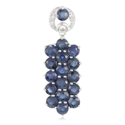 Blue Sapphire Silver Pendant