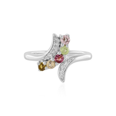 Fancy Tourmaline Silver Ring