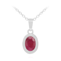 Ruby Silver Necklace