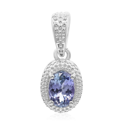 Unheated Tanzanite Silver Pendant
