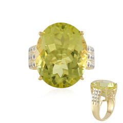 Lemon Quartz Silver Ring