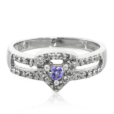 Unheated Tanzanite Silver Ring
