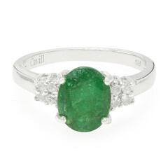 Bahia Emerald Silver Ring