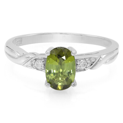 Cuprian Tourmaline Silver Ring