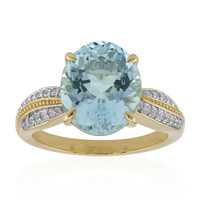 9K Nigerian Aquamarine Gold Ring