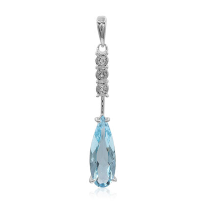 Sky Blue Topaz Silver Pendant
