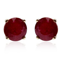 9K Ruby Gold Earrings