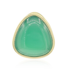 Green Chalcedony Silver Pendant