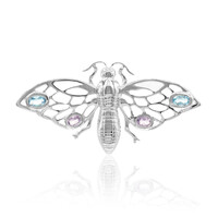 Swiss Blue Topaz Silver Pendant