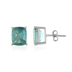 Green Fluorite Silver Earrings