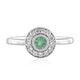 Russian Emerald Silver Ring