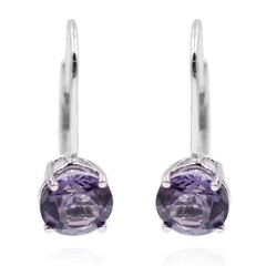Blueberry Quartz Silver Earrings
