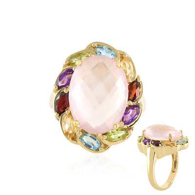 Rose Quartz Silver Ring