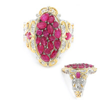 Burmese Ruby Silver Ring (Gems en Vogue)