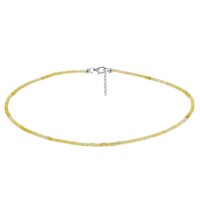 Yellow Opal Silver Necklace