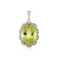 Lemon Quartz Silver Pendant