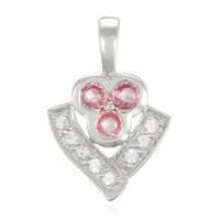 Pink Sapphire Silver Pendant