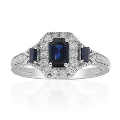 10K Ceylon Blue Sapphire Gold Ring