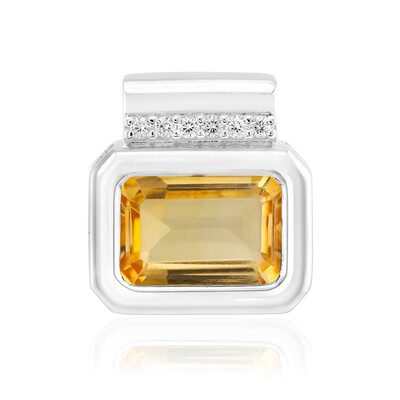 Citrine Silver Pendant (MONOSONO COLLECTION)