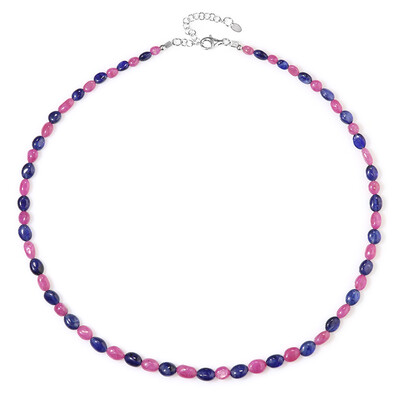 Madagascar Pink Sapphire Silver Necklace