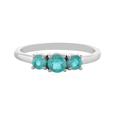 Blue Apatite Silver Ring
