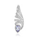Unheated Tanzanite Silver Pendant (MONOSONO COLLECTION)