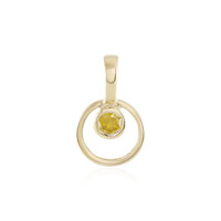 9K I2 Yellow Diamond Gold Pendant