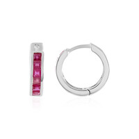 Madagascar Ruby Silver Earrings