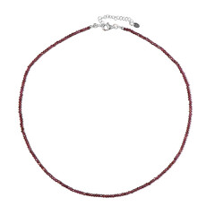 Magenta Garnet Silver Necklace