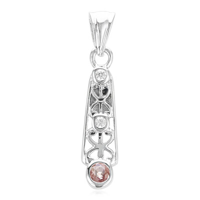 Padparadscha Sapphire Silver Pendant