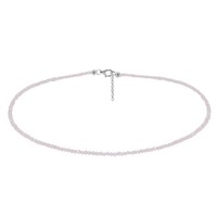 Rose Quartz Silver Necklace