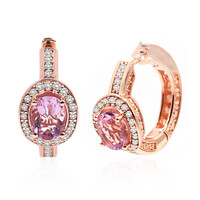 Pink Flouorite Silver Earrings (Dallas Prince Designs)