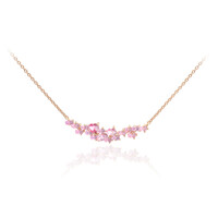 Pink Sapphire Silver Necklace