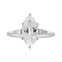White Topaz Silver Ring