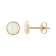9K White Opal Gold Earrings