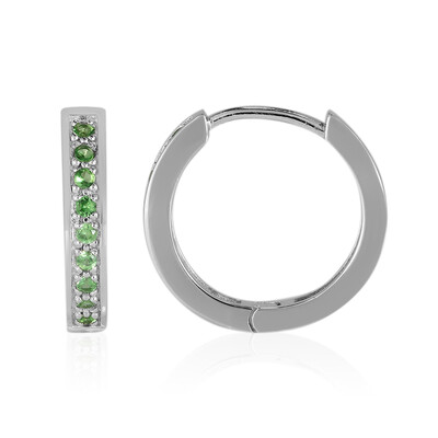 Tsavorite Silver Earrings