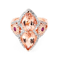 14K Morganite Gold Ring (Dallas Prince Designs)