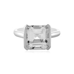 White Quartz Silver Ring