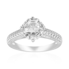White Topaz Silver Ring