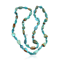 Kingman Turquoise Silver Necklace (Anne Bever)