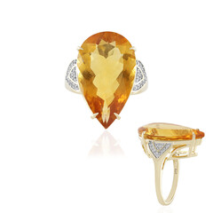 9K Madeira Citrine Gold Ring