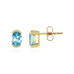 Swiss Blue Topaz Silver Earrings