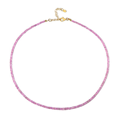 Ceylon Pink Sapphire Silver Necklace