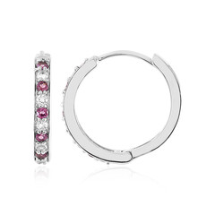 Rhodolite Silver Earrings