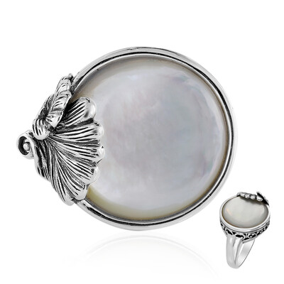 Mother of Pearl Silver Ring (Art of Nature)