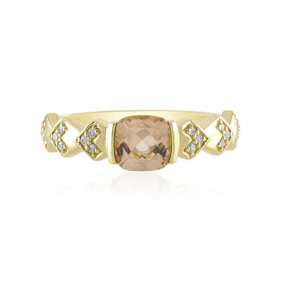 9K AAA Madagascan Morganite Gold Ring (de Melo)