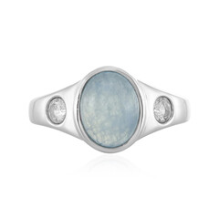 Aquamarine Silver Ring