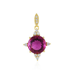 Pink Flouorite Silver Pendant