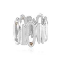 I3 Champagne Diamond Silver Ring (de Melo)