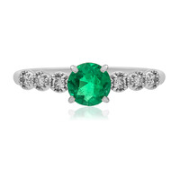 AAA Zambian Emerald Platinium Ring (CIRARI)